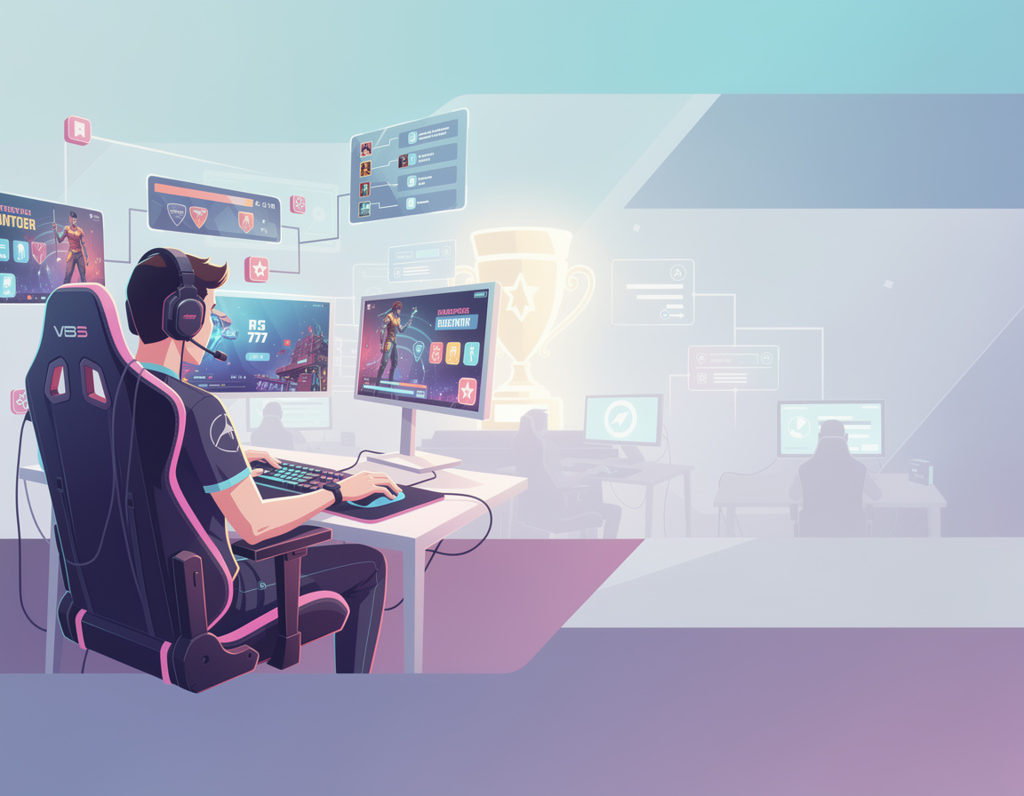 Ilustrasi template poster turnamen untuk turnamen game online babe777
